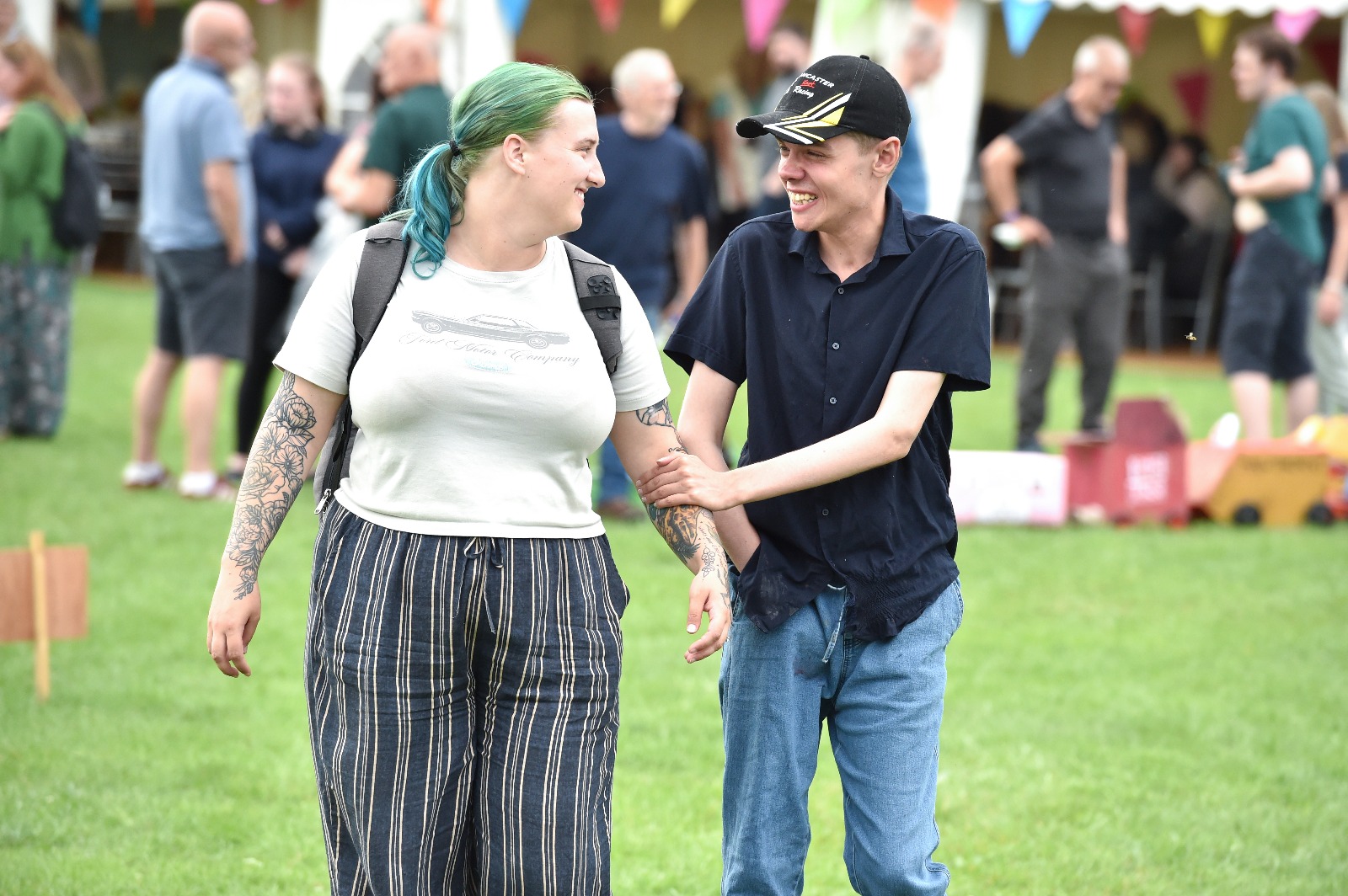 Walking together at a community event