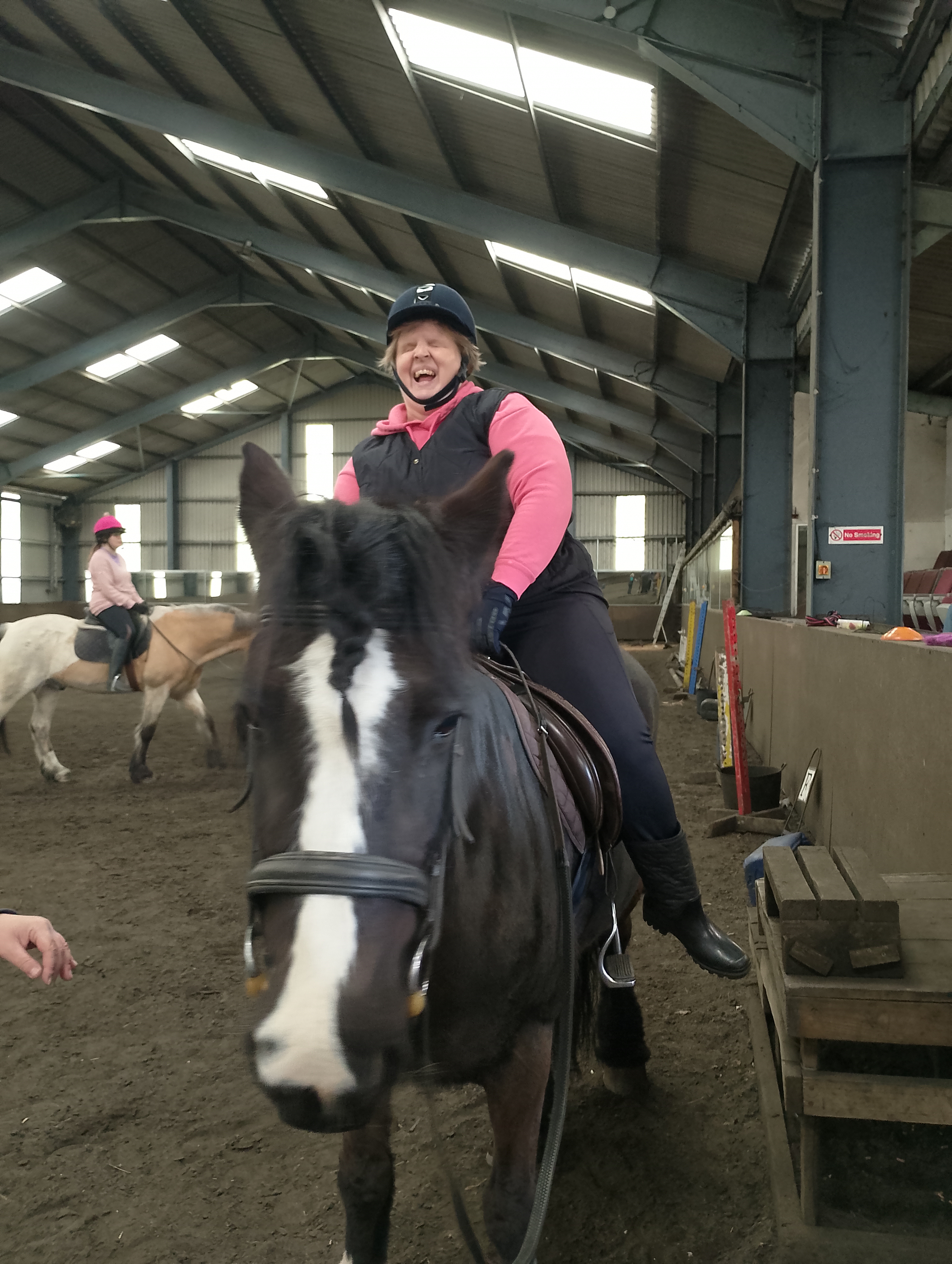Indoor horse riding activity